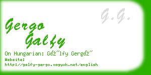 gergo galfy business card